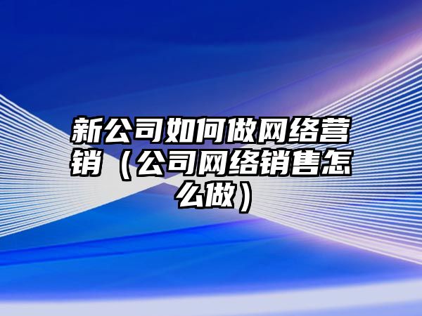 新公司如何做網(wǎng)絡(luò)營(yíng)銷(xiāo)（公司網(wǎng)絡(luò)銷(xiāo)售怎么做）