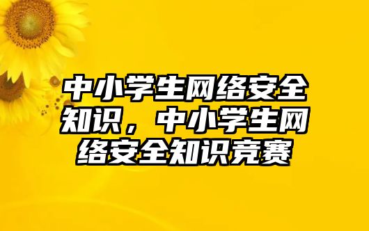 中小學(xué)生網(wǎng)絡(luò)安全知識(shí)，中小學(xué)生網(wǎng)絡(luò)安全知識(shí)競(jìng)賽