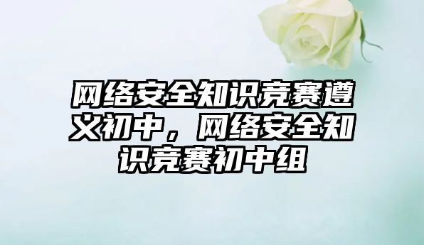 網絡安全知識競賽遵義初中，網絡安全知識競賽初中組