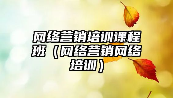 網(wǎng)絡營銷培訓課程班（網(wǎng)絡營銷網(wǎng)絡培訓）