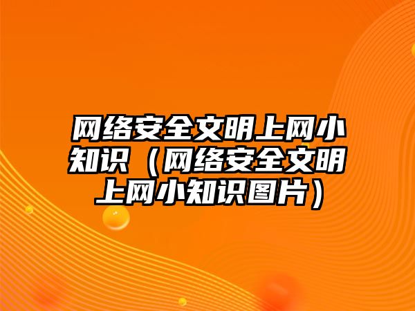 網絡安全文明上網小知識（網絡安全文明上網小知識圖片）