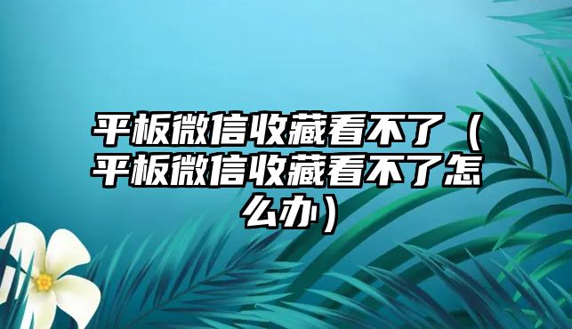 平板微信收藏看不了（平板微信收藏看不了怎么辦）