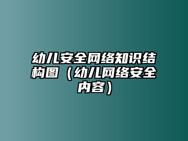 幼兒安全網(wǎng)絡(luò)知識結(jié)構(gòu)圖（幼兒網(wǎng)絡(luò)安全內(nèi)容）