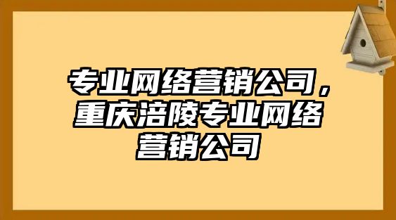 專業(yè)網絡營銷公司，重慶涪陵專業(yè)網絡營銷公司