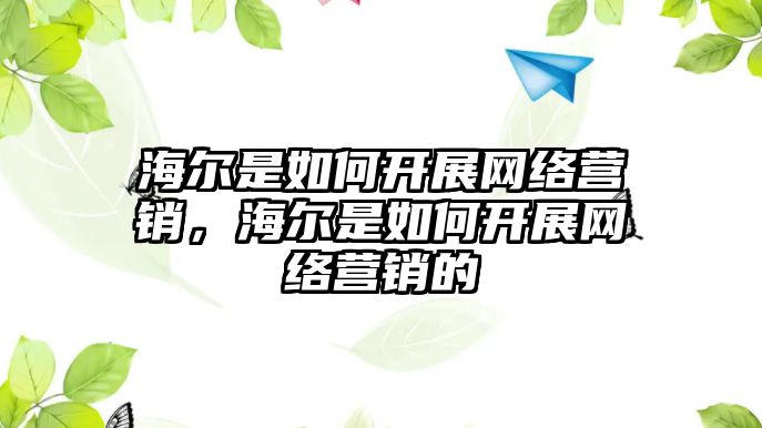 海爾是如何開展網(wǎng)絡(luò)營(yíng)銷，海爾是如何開展網(wǎng)絡(luò)營(yíng)銷的