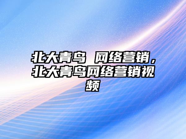 北大青鳥 網(wǎng)絡(luò)營銷，北大青鳥網(wǎng)絡(luò)營銷視頻