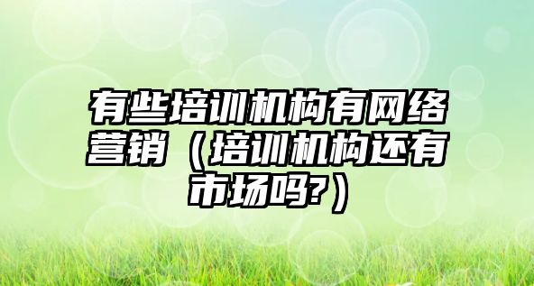 有些培訓機構(gòu)有網(wǎng)絡營銷（培訓機構(gòu)還有市場嗎?）