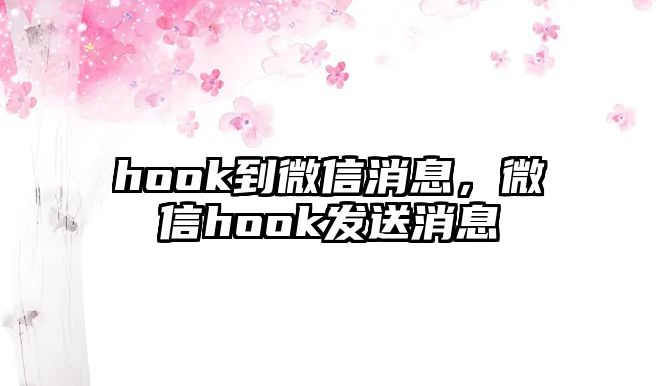 hook到微信消息，微信hook發(fā)送消息