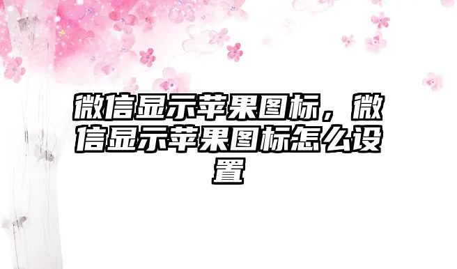 微信顯示蘋果圖標，微信顯示蘋果圖標怎么設(shè)置