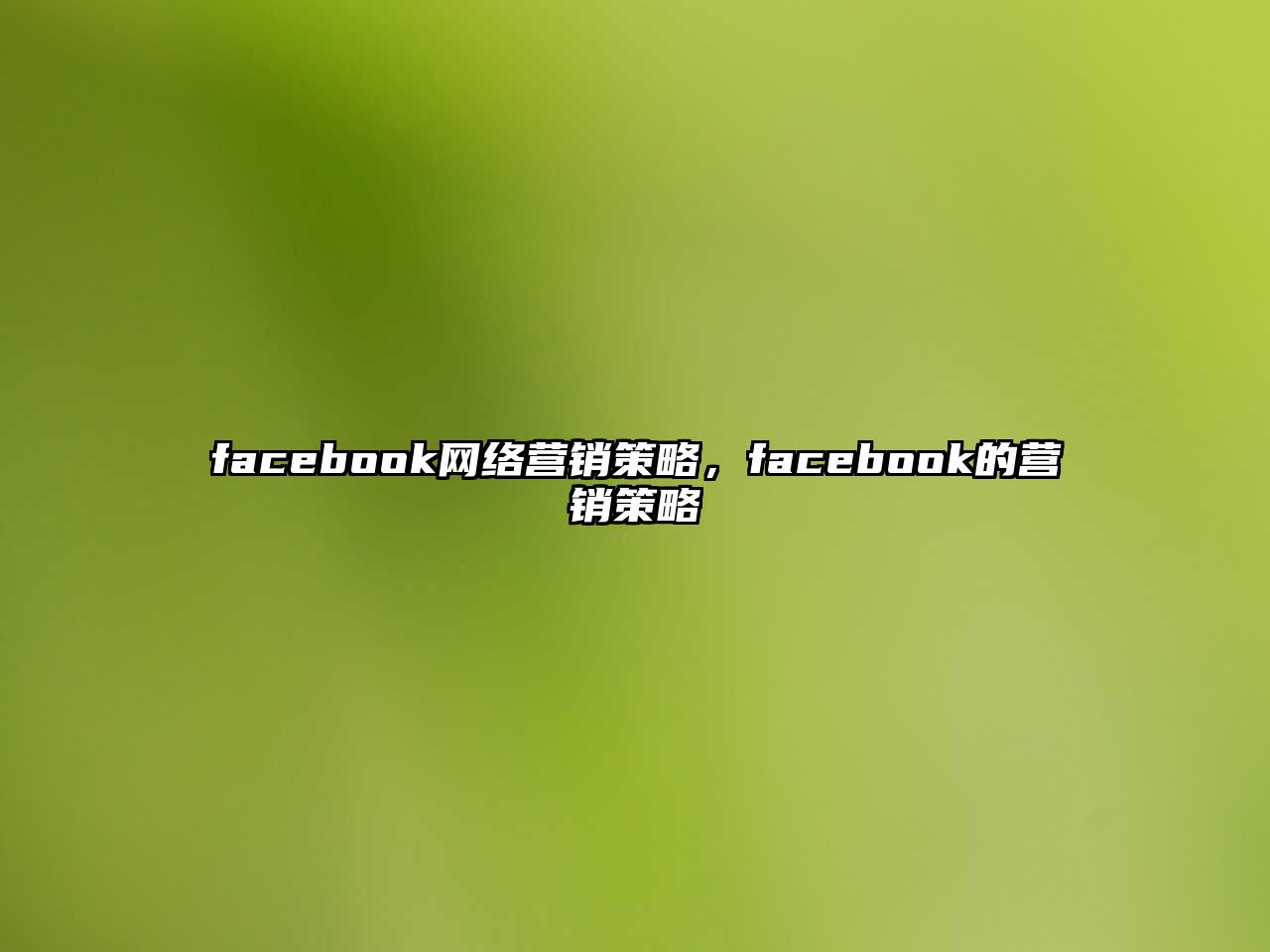 facebook網(wǎng)絡(luò)營銷策略，facebook的營銷策略