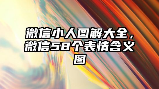 微信小人圖解大全，微信58個(gè)表情含義圖