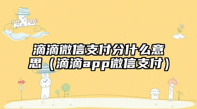 滴滴微信支付分什么意思（滴滴app微信支付）