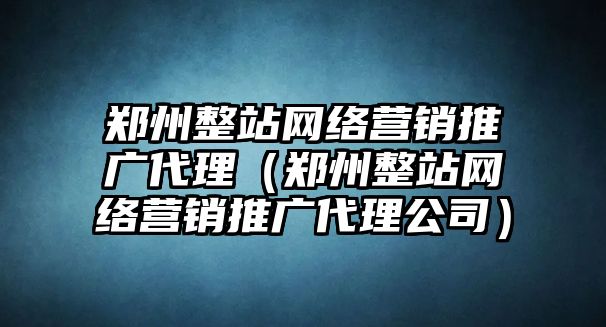 鄭州整站網(wǎng)絡營銷推廣代理（鄭州整站網(wǎng)絡營銷推廣代理公司）