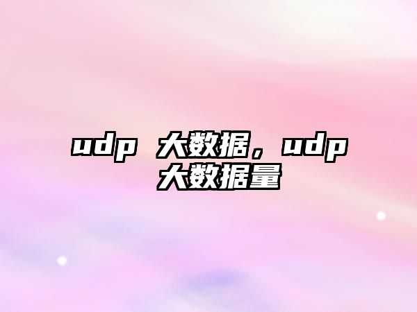 udp 大數(shù)據(jù)，udp 大數(shù)據(jù)量