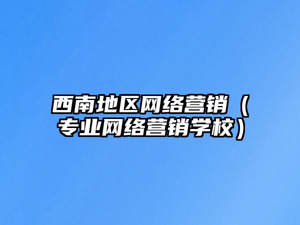 西南地區(qū)網(wǎng)絡營銷（專業(yè)網(wǎng)絡營銷學校）