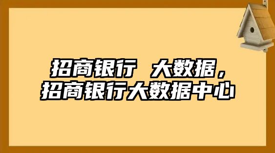 招商銀行 大數(shù)據(jù)，招商銀行大數(shù)據(jù)中心