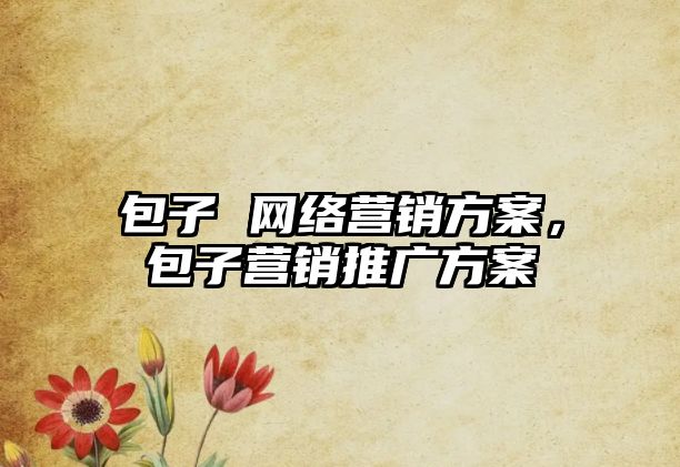 包子 網絡營銷方案，包子營銷推廣方案