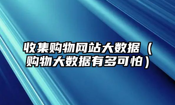 收集購物網(wǎng)站大數(shù)據(jù)（購物大數(shù)據(jù)有多可怕）